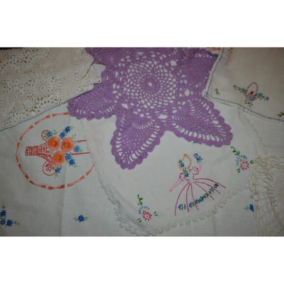 Vintage Linen Lot and Lace Romantic Retro Shabby Cottage French Country - Picture 3 of 7